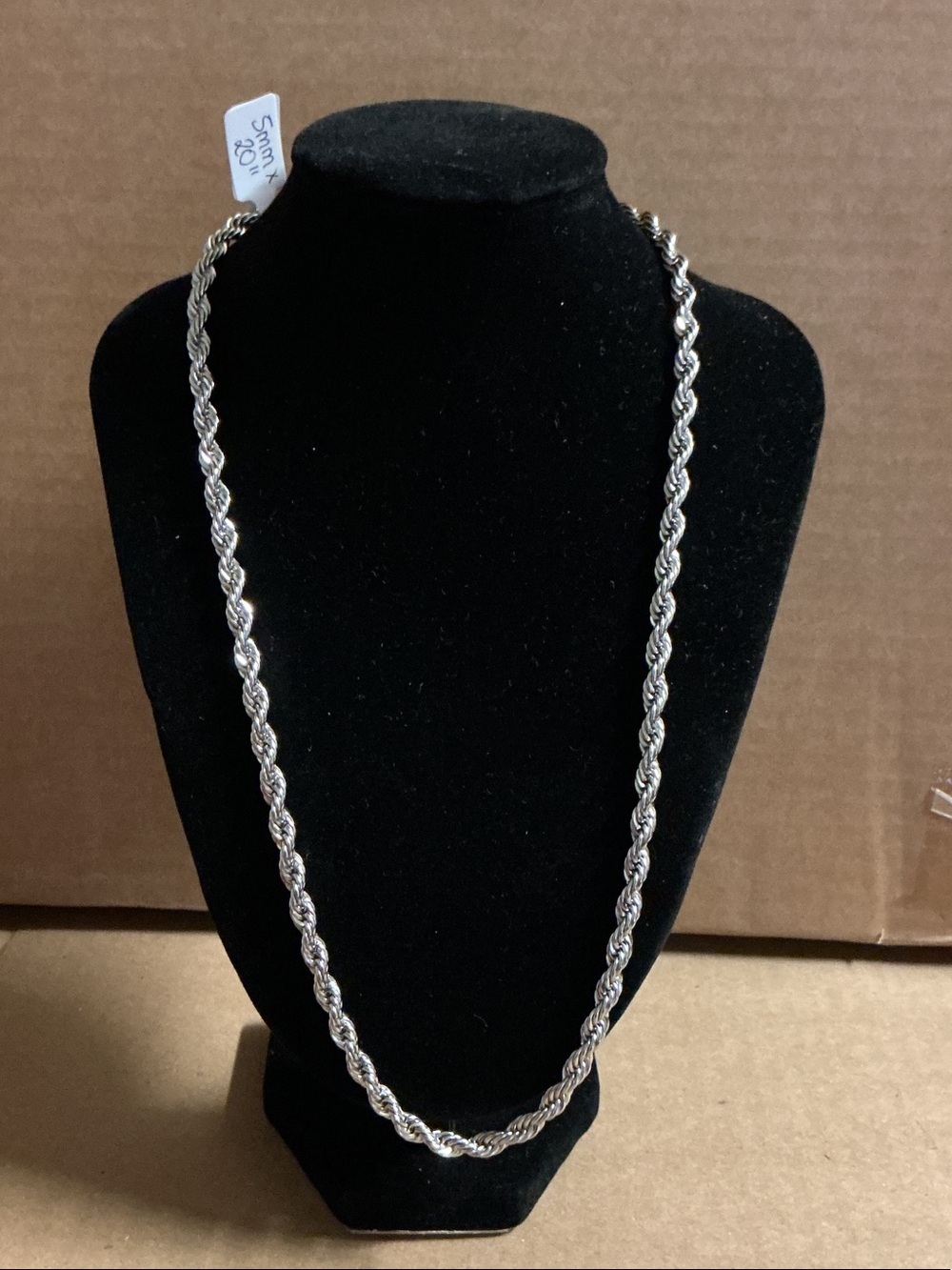 Stainless Steel Rope Chain - 5 mm x 20 inch